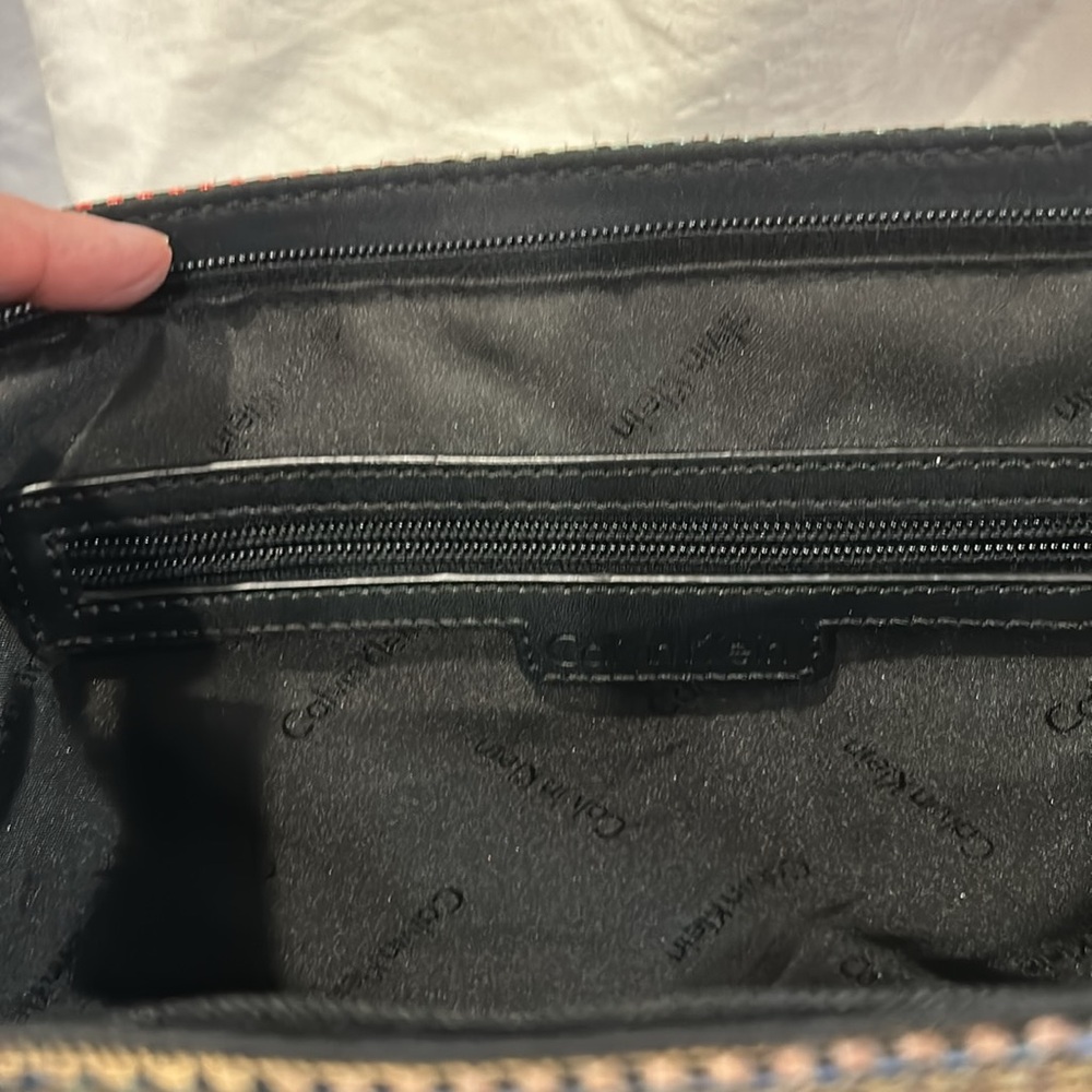 Calvin Klein Nylon purse with multi-colored band. - Picture 10 of 10